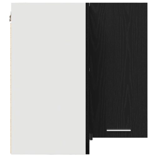  Függőleges Sarokszekrény - Fekete Tölgy - 57 x 57 x 60 cm - Mérnöki fából készült