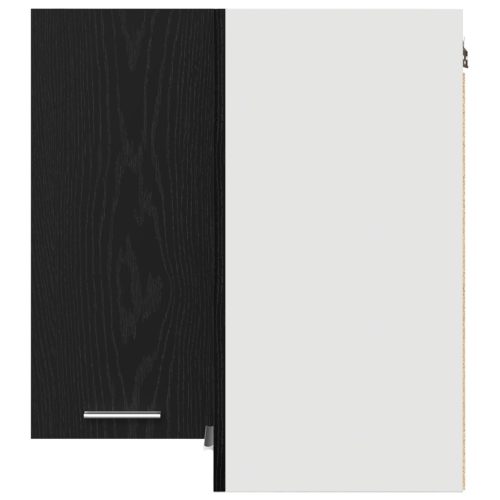  Függőleges Sarokszekrény - Fekete Tölgy - 57 x 57 x 60 cm - Mérnöki fából készült