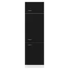  Hűtőszekrény Szekrény Fekete Tölgyből - 60x57x207 cm, műanyagból készült