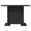  Étkezőasztal Fekete 100x60x75 cm Műanyag Fa