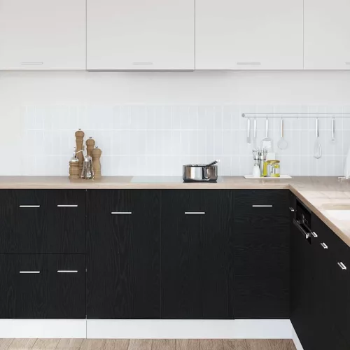  fekete tölgyfa mosogató alsó szekrény 80 x 46 x 81,5 cm