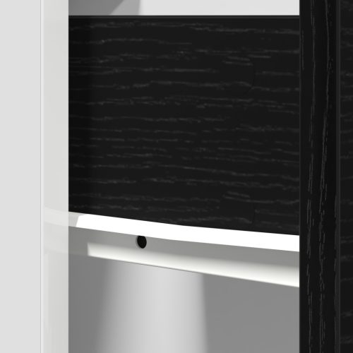  Fiókos Szekrény - Fekete Tölgy, 40 x 46 x 81.5 cm, Műanyagból Készült