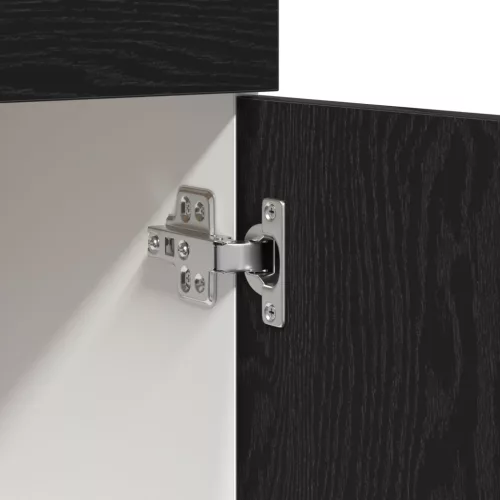  Fekete Tölgy Fiókos Szekrény - 60x46x81.5 cm Mérnöki Fából