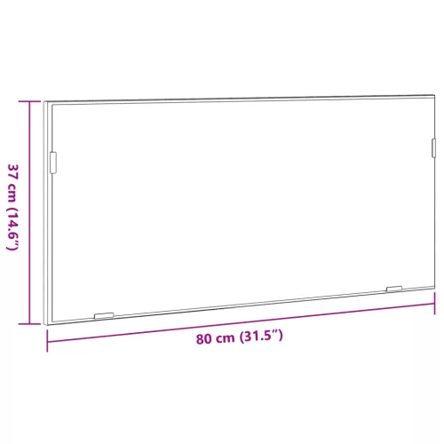  Fürdőszobai Tükrös Szekrény LED Fénnyel, Füstölt Tölgy, 80x37 cm