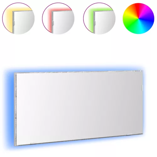  Fürdőszoba Tükörszekrény LED Fénnyel Szürke Sonoma 80x37 cm