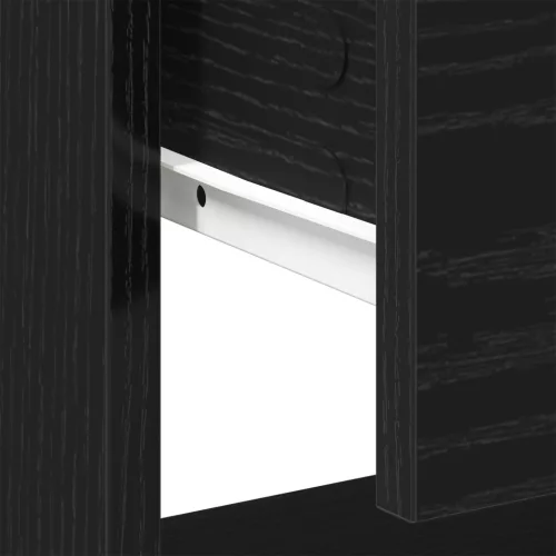  Éjjeli asztal Fekete tölgy 45x34x48 cm Mérnöki fa