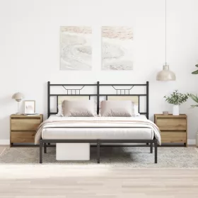    Éjjeli asztal 2 db Kézműves tölgy 45x34x44,5 cm Műanyag