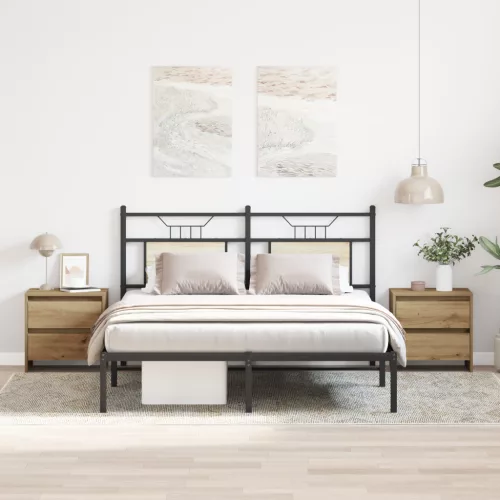  Éjjeli asztal 2 db Kézműves tölgy 45x34x44,5 cm Műanyag