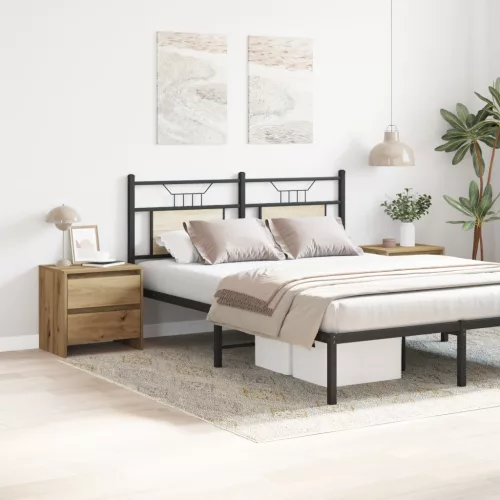  Éjjeli asztal 2 db Kézműves tölgy 45x34x44,5 cm Műanyag