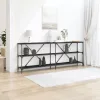  Kisegítő Asztal Fekete Tölgy 200x30x75 cm Mérnöki Fa és Acél