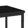  Kisegítő Asztal Fekete Tölgy 200x30x75 cm Mérnöki Fa és Acél