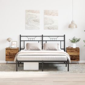  Éjjeli asztalok 2 db Régi fa 40x35x50 cm Mérnöki fa