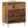  Fiókos Szekrény Régi Fa 60x35x70 cm Műanyag
