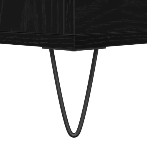  Fiókos Szekrény Fekete Tölgy 60x35x70 cm Mérnöki Fa