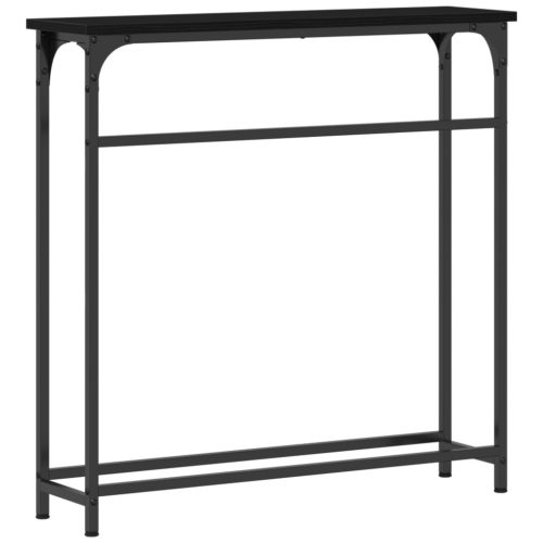  Konzoltábla Fekete Tölgy 75x19,5x75 cm Műanyag