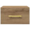  Fali Éjjeliszekrény Kézműves Tölgy 35x35x20 cm