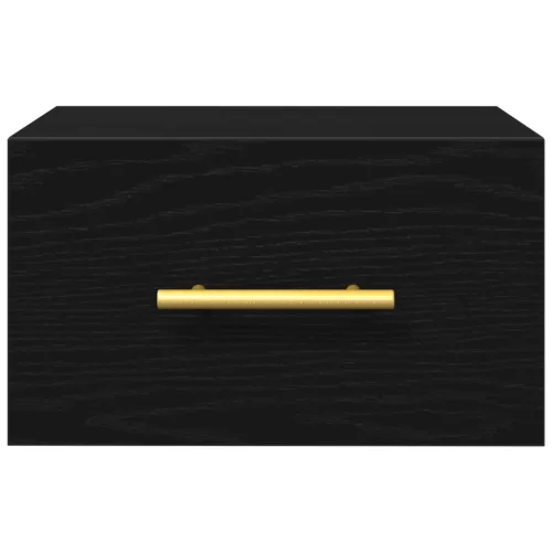  Éjjeliszekrények 2 db Fali Fekete Tölgy 35x35x20 cm