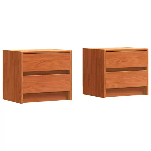  Éjjeliszekrények 2 pcs Faggyú barna 40 x 30.5 x 35.5 cm Fenyőfa