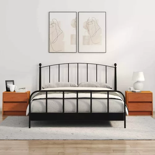  Éjjeliszekrények 2 pcs Faggyú barna 40 x 30.5 x 35.5 cm Fenyőfa