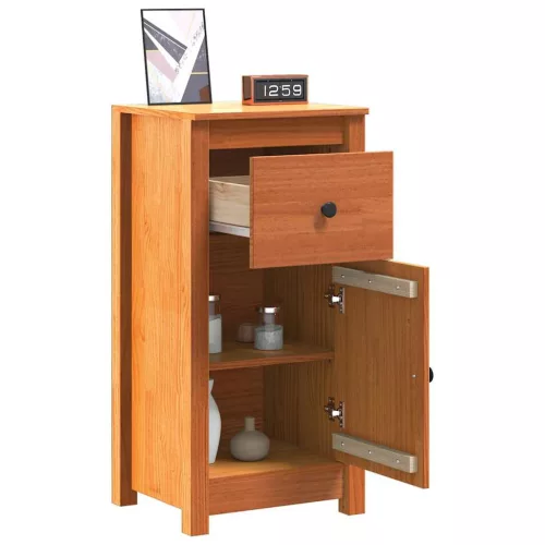  Széf fiókkal 2 pcs Faggyú barna 39 x 34,5 x 80 cm Tömör fenyőfa