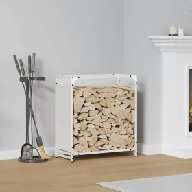  fehér hidegen hengerelt acél tűzifatároló 60x28x65 cm