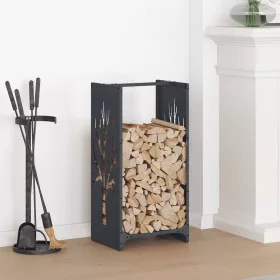    antracitszürke hidegen hengerelt acél tűzifatároló 40x30x80 cm