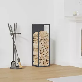   antracitszürke hidegen hengerelt acél tűzifatároló 25x25x80 cm