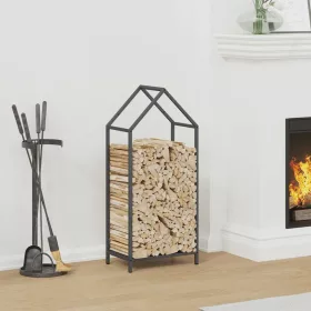    antracitszürke hidegen hengerelt acél tűzifatároló 40x25x90 cm