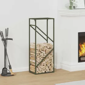    olívazöld hidegen hengerelt acél tűzifatároló 40x25x100 cm