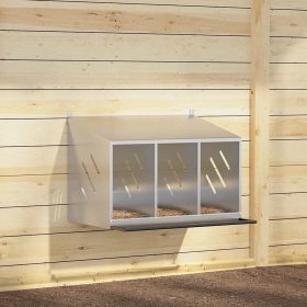    horganyzott ezüst fém csirke fészekrakó doboz 3 rekesszel