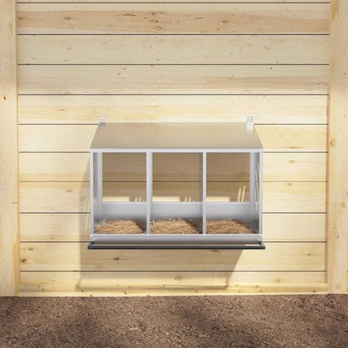  horganyzott ezüst fém csirke fészekrakó doboz 3 rekesszel