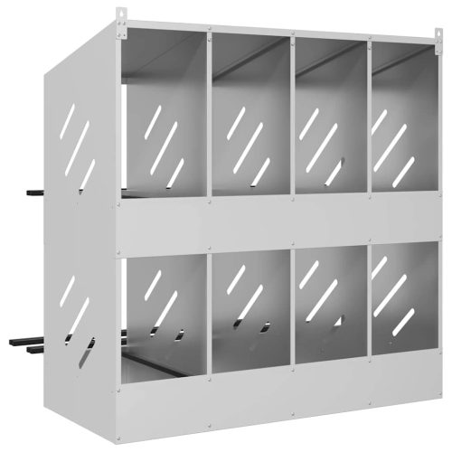  horganyzott ezüst fém csirke fészekrakó doboz 8 rekesszel