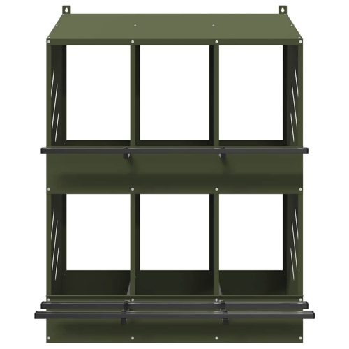  olívazöld fémből fém csirke fészekrakó doboz 6 rekesszel