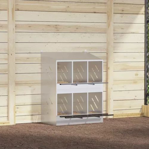  horganyzott ezüst fém csirke fészekrakó doboz 6 rekesszel