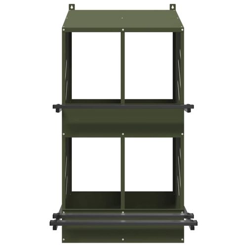  olívazöld fémből fém csirke fészekrakó doboz 4 rekesszel