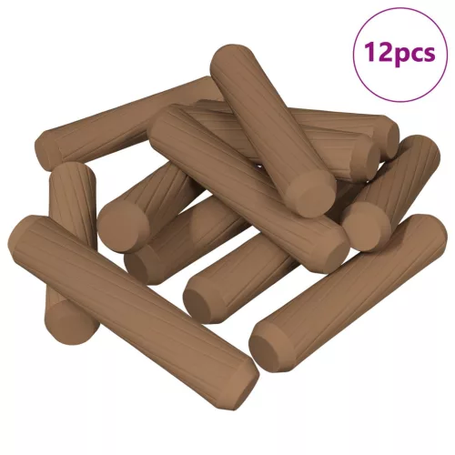  Fa dübelek 12 pcs Barna Ø8 x 35 mm Tömör fa