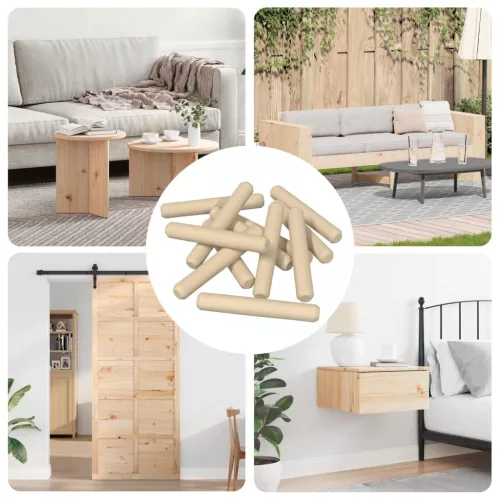  Fa dübelek 12000 pcs Barna Tömör fa