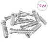  Fejzár csavar 12 pcs Ezüst M7 x 40 mm Acél