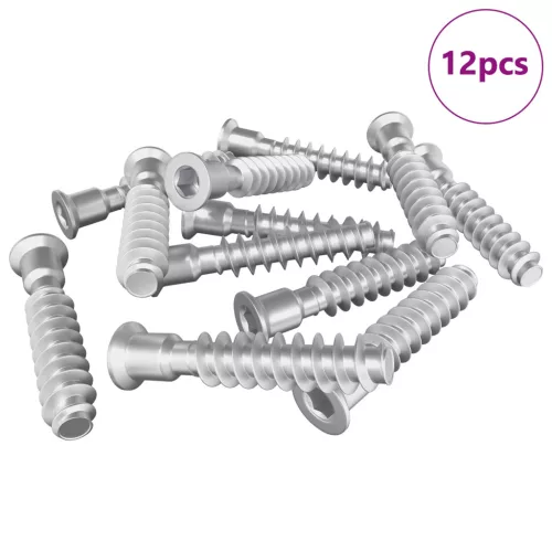  Fejzár csavar 12 pcs Ezüst M7 x 40 mm Acél