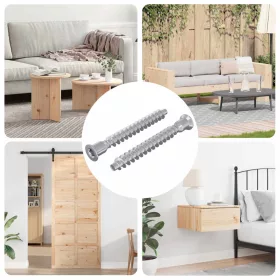  Confirmat csavarok 2 pcs Ezüst Fém