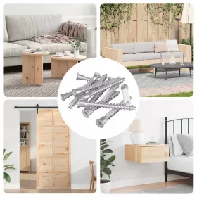  Confirmat csavarok 2100 pcs Ezüst Fém