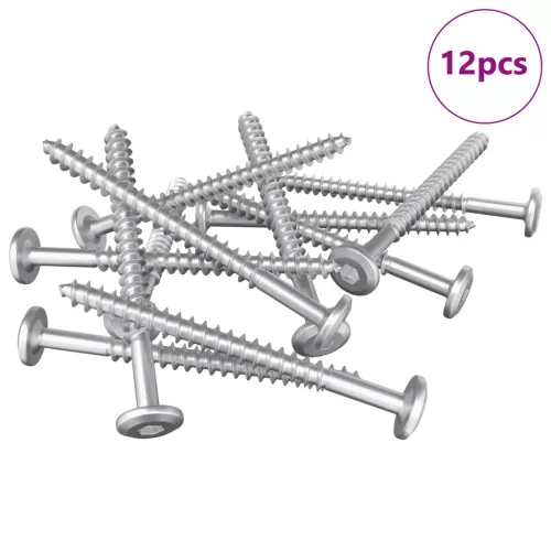  Fa Csavarok 12 pcs Ezüst M6 x 70 mm Acél