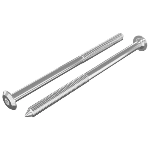  Bútorcsavarok 2 pcs Ezüst M6 x 100 mm Acél