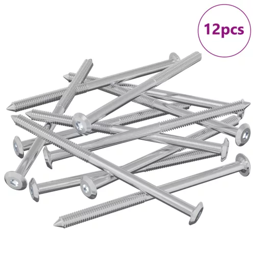  Bútorcsavarok 12 pcs Ezüst M6 x 100 mm Acél