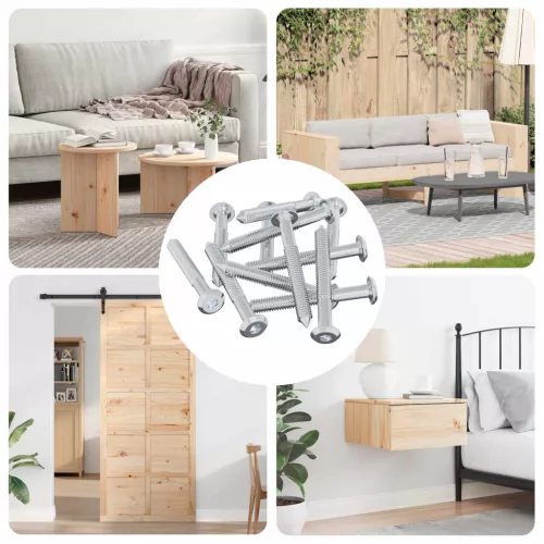  Csavar 1800 pcs Ezüst M6 x 50 mm Acél