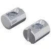  Hordó anyák 2 pcs Ezüst M6 x 13 mm (Menetátmérő x H) Fém