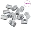  Hordó anyák 12 pcs Ezüst M6 x 13 mm (Menetátmérő x H) Fém