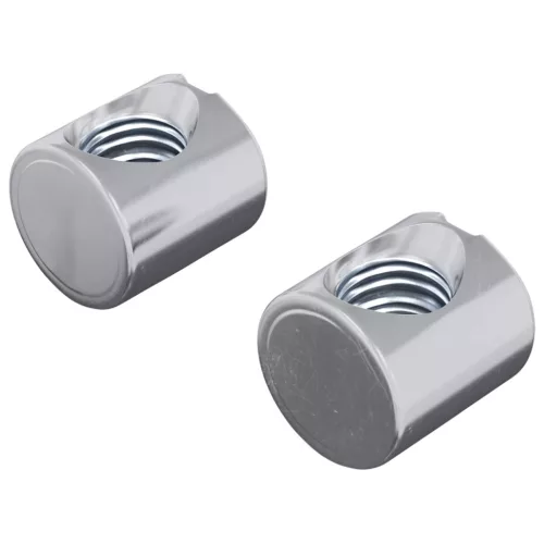  Hordó anyák 2 pcs Ezüst M6 x 12 mm (Menet Átmérő x Magasság)