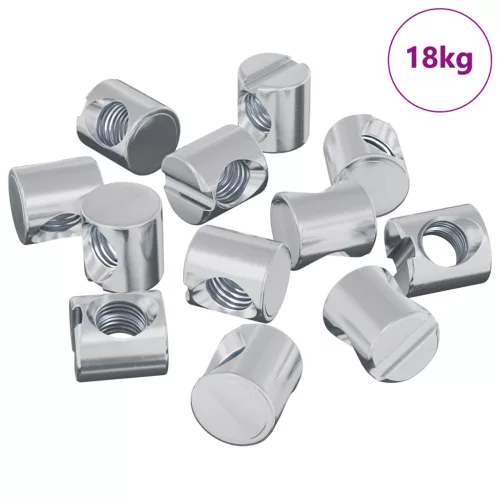  Hordó anyák 4500 pcs Ezüst M6 x 12 mm (Menet Átmérő x Magasság)