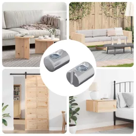  Bútor hordóanya 2 pcs Horganyzott M6 x 13 mm Vas